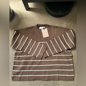 La Ligne Leo Sweater in Tan & Cream